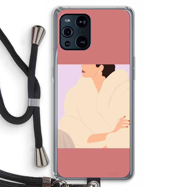 Cosy: Oppo Find X3 Pro Transparant Hoesje met koord