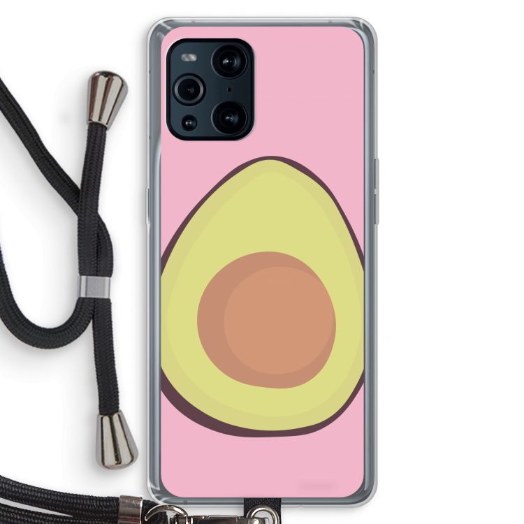 Avocado: Oppo Find X3 Pro Transparant Hoesje met koord