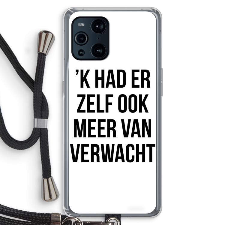 Meer verwacht: Oppo Find X3 Pro Transparant Hoesje met koord