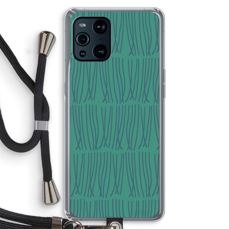 Swirls: Oppo Find X3 Pro Transparant Hoesje met koord