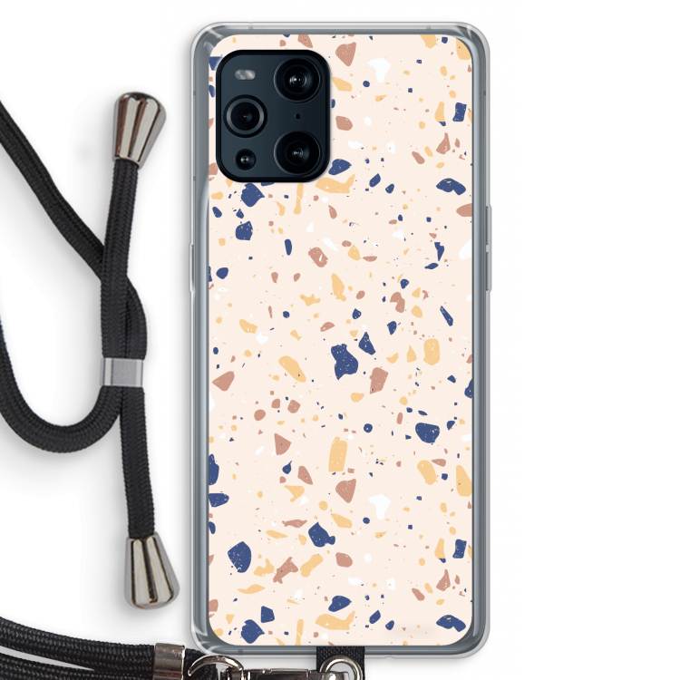 Terrazzo N°23: Oppo Find X3 Pro Transparant Hoesje met koord