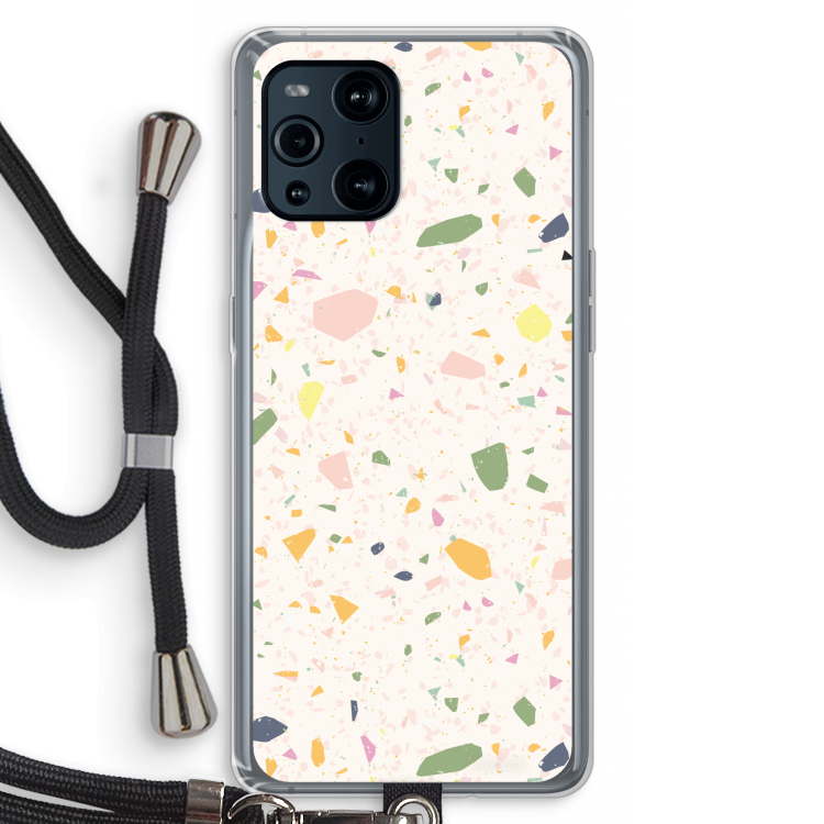 Terrazzo N°21: Oppo Find X3 Pro Transparant Hoesje met koord