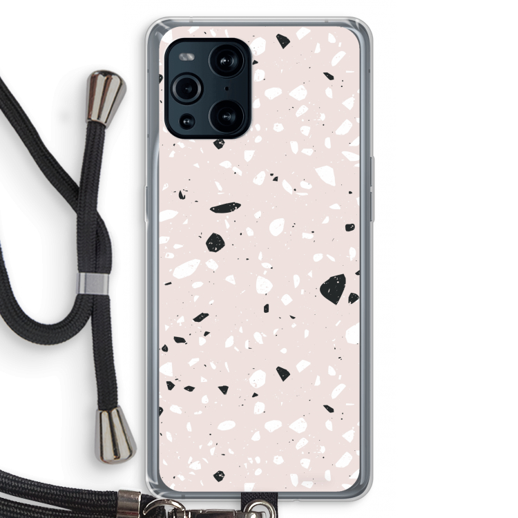 Terrazzo N°20: Oppo Find X3 Pro Transparant Hoesje met koord