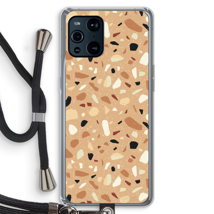 Terrazzo N°17: Oppo Find X3 Pro Transparant Hoesje met koord
