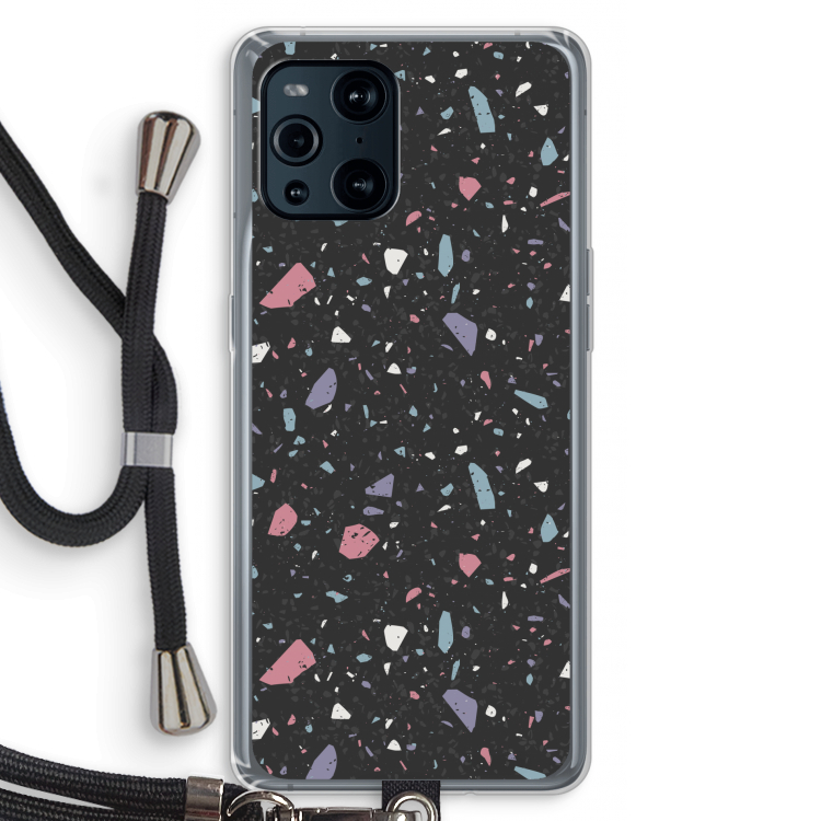 Terrazzo N°16: Oppo Find X3 Pro Transparant Hoesje met koord