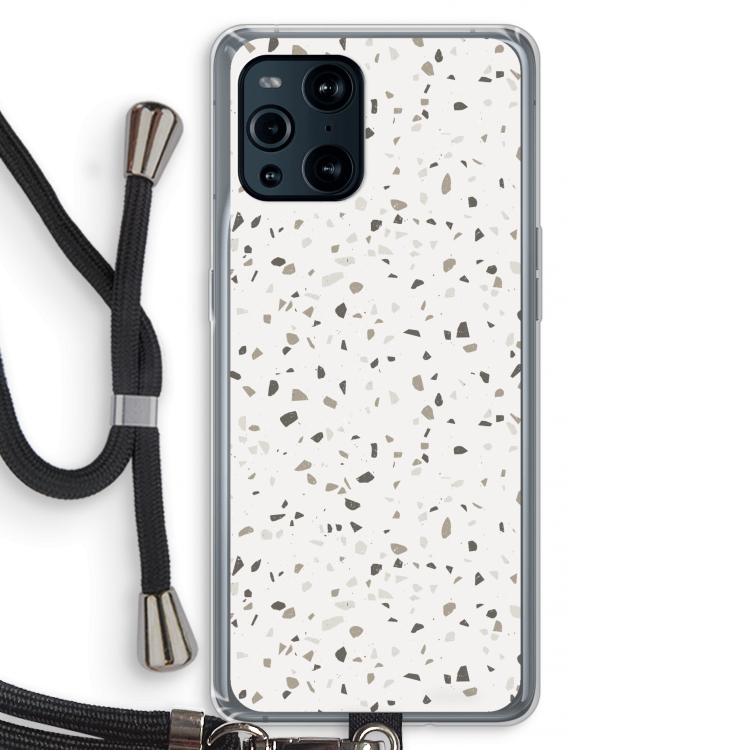 Terrazzo N°14: Oppo Find X3 Pro Transparant Hoesje met koord