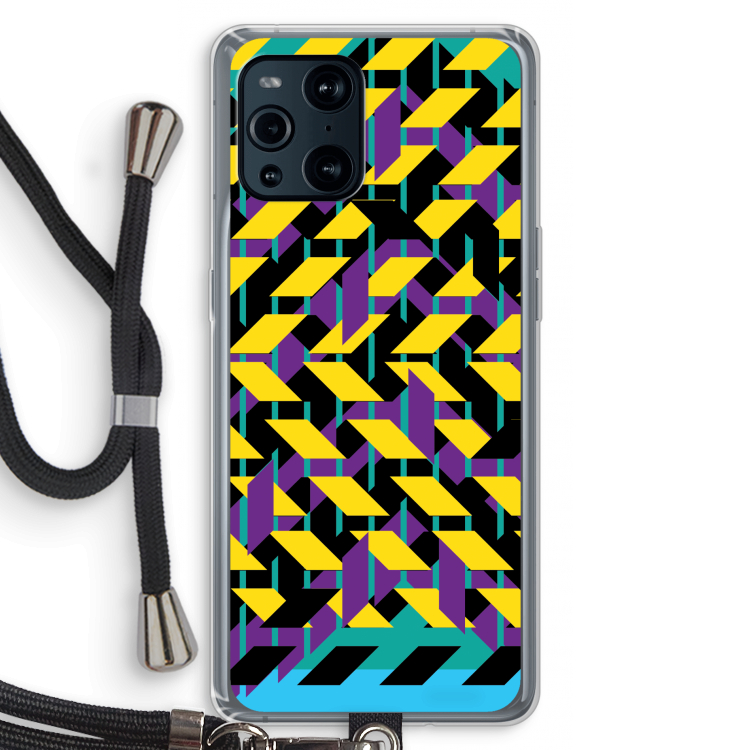 Skew Bee 3: Oppo Find X3 Pro Transparant Hoesje met koord