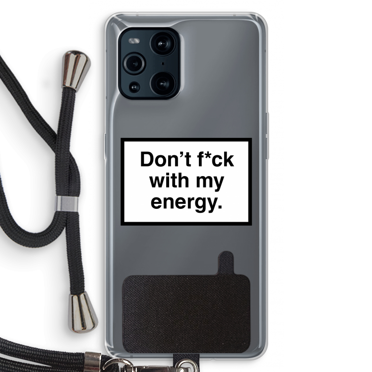 My energy: Oppo Find X3 Pro Transparant Hoesje met koord