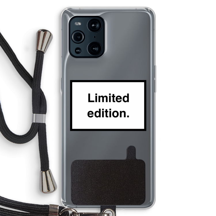 Limited edition: Oppo Find X3 Pro Transparant Hoesje met koord