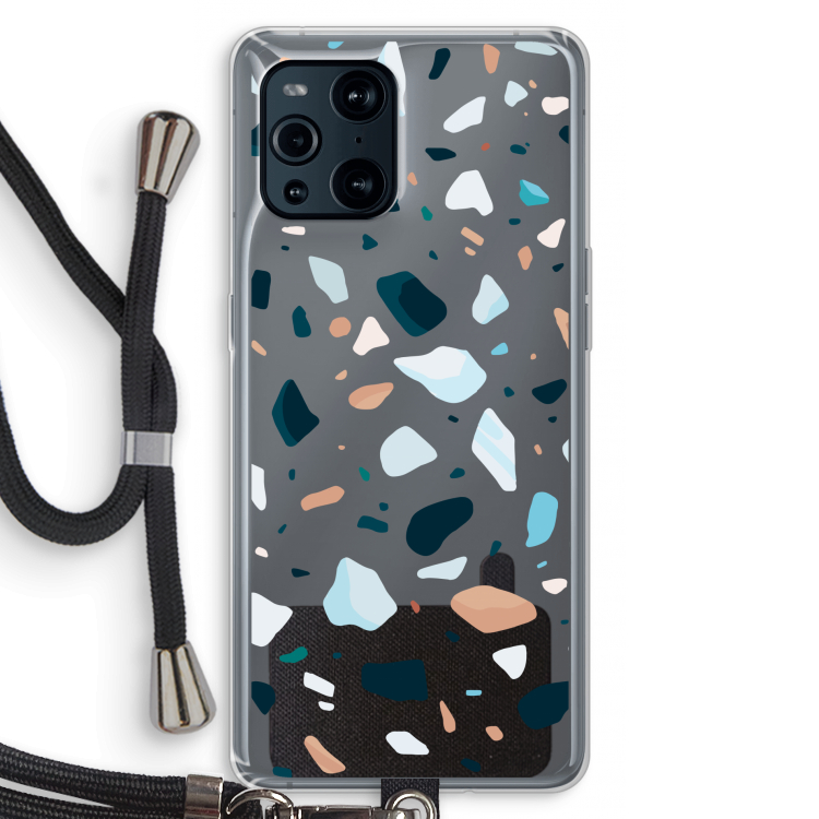 Terrazzo N°13: Oppo Find X3 Pro Transparant Hoesje met koord