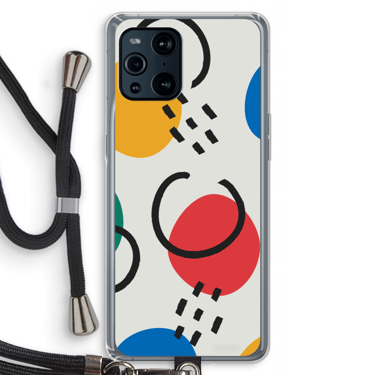 Illustratieve pop 3: Oppo Find X3 Pro Transparant Hoesje met koord