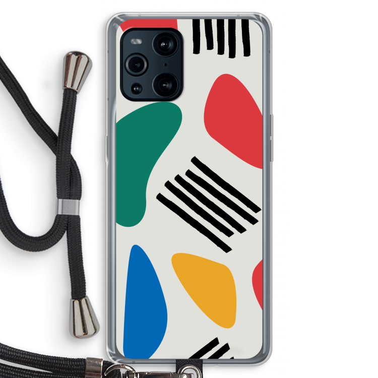 Illustratieve pop 1: Oppo Find X3 Pro Transparant Hoesje met koord
