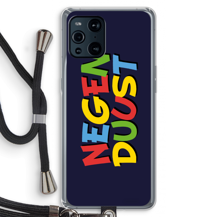 90's One: Oppo Find X3 Pro Transparant Hoesje met koord