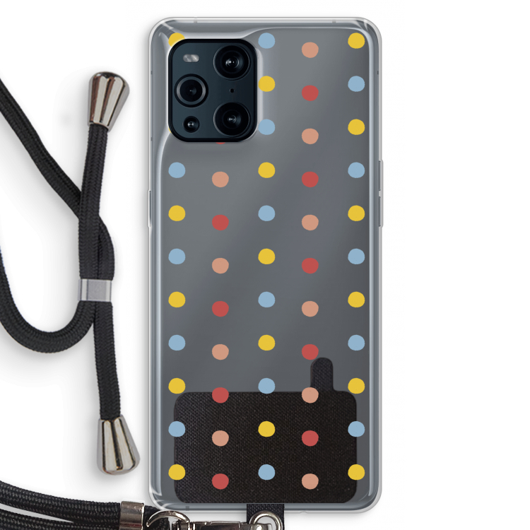 Bollen: Oppo Find X3 Pro Transparant Hoesje met koord