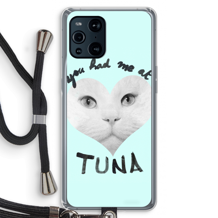 You had me at tuna: Oppo Find X3 Pro Transparant Hoesje met koord