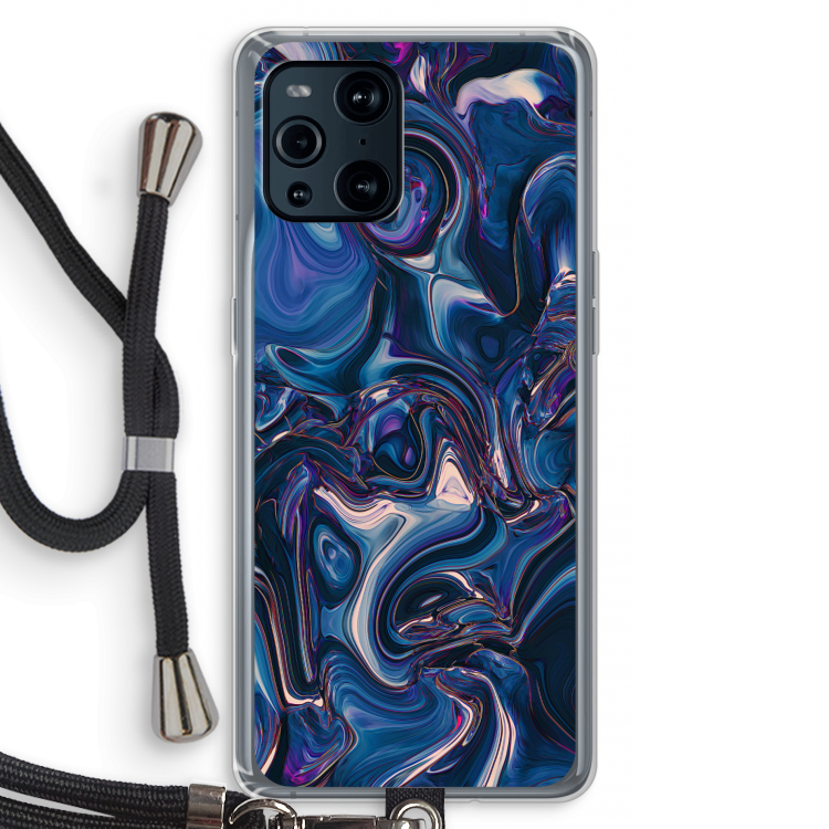 Mirrored Mirage: Oppo Find X3 Pro Transparant Hoesje met koord
