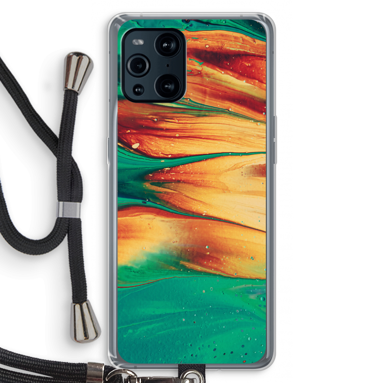 Green Inferno: Oppo Find X3 Pro Transparant Hoesje met koord
