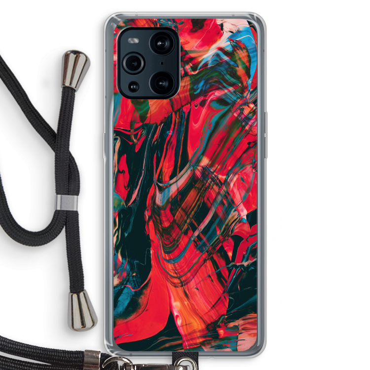 Endless Descent: Oppo Find X3 Pro Transparant Hoesje met koord