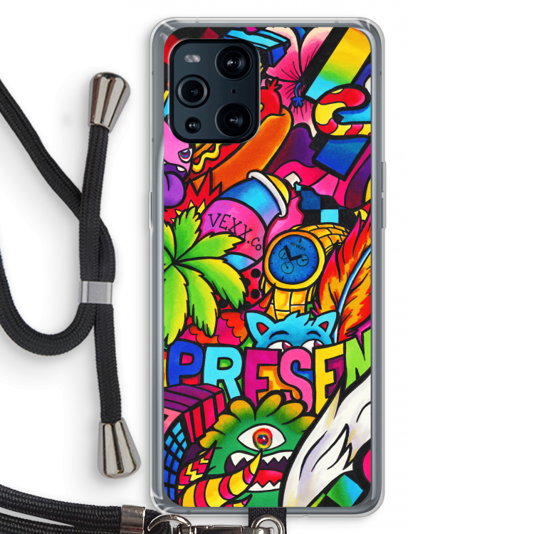 Represent: Oppo Find X3 Pro Transparant Hoesje met koord