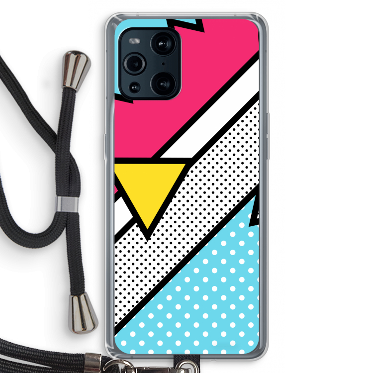 Pop Art #3: Oppo Find X3 Pro Transparant Hoesje met koord