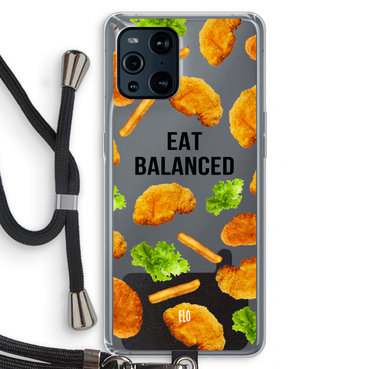 Eat Balanced: Oppo Find X3 Pro Transparant Hoesje met koord