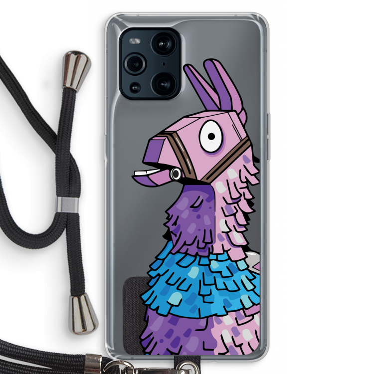 Lama: Oppo Find X3 Pro Transparant Hoesje met koord