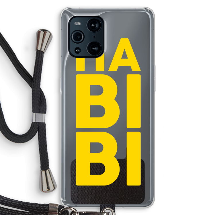 Habibi Majorelle : Oppo Find X3 Pro Transparant Hoesje met koord