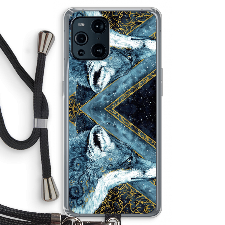 Golden Fox: Oppo Find X3 Pro Transparant Hoesje met koord