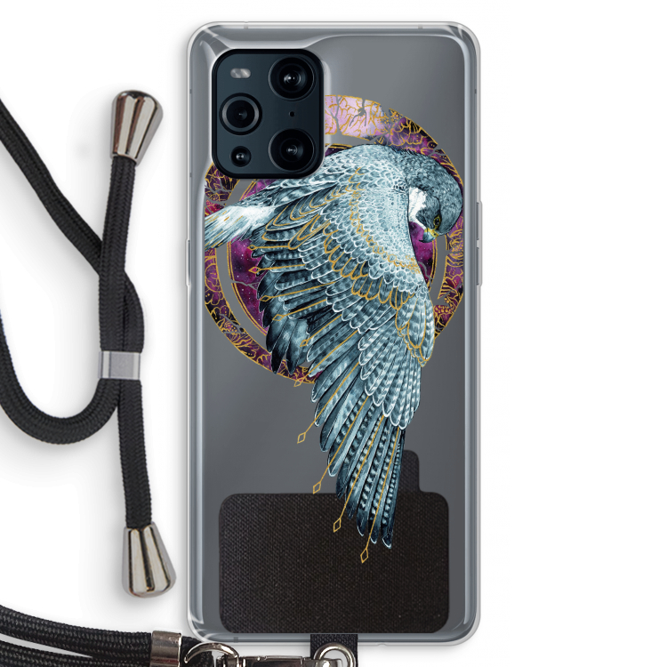 Golden Falcon: Oppo Find X3 Pro Transparant Hoesje met koord