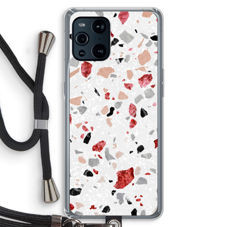 Terrazzo N°12: Oppo Find X3 Pro Transparant Hoesje met koord