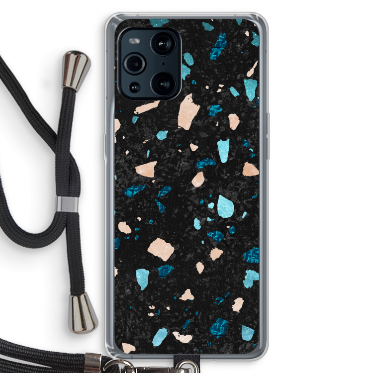 Terrazzo N°11: Oppo Find X3 Pro Transparant Hoesje met koord