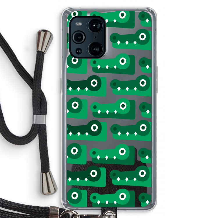 Crocs: Oppo Find X3 Pro Transparant Hoesje met koord