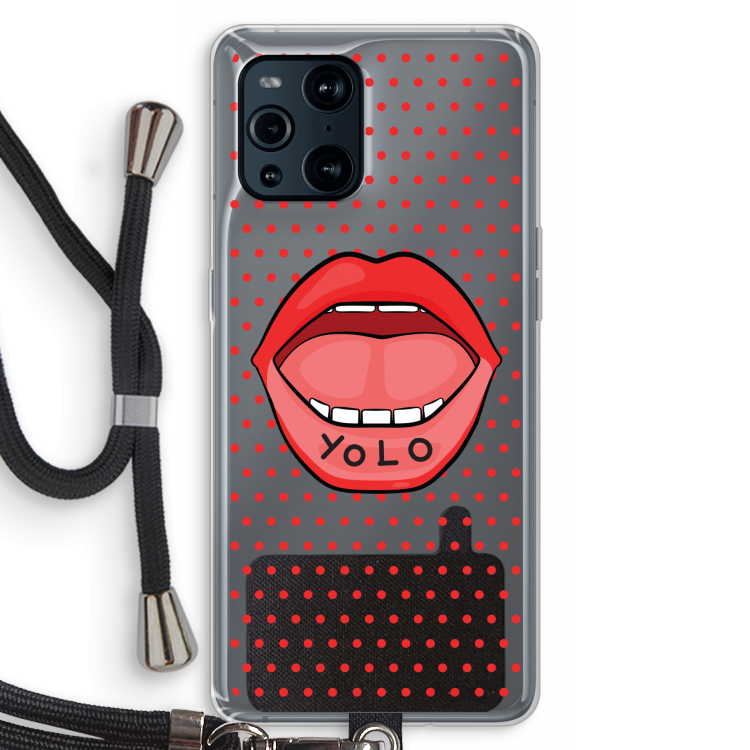 Yolo Denise: Oppo Find X3 Pro Transparant Hoesje met koord