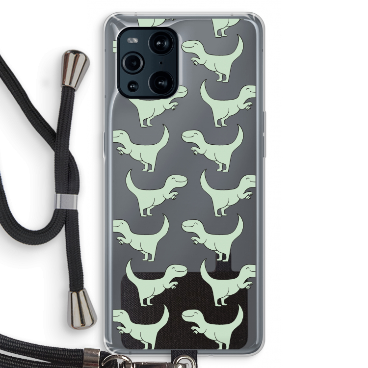 Dinos: Oppo Find X3 Pro Transparant Hoesje met koord