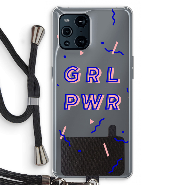 GRL PWR: Oppo Find X3 Pro Transparant Hoesje met koord