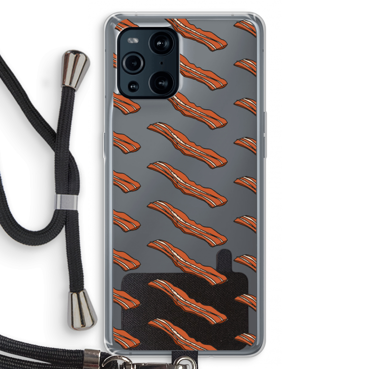 Bacon to my eggs #2: Oppo Find X3 Pro Transparant Hoesje met koord