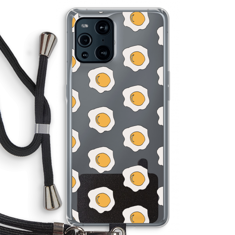 Bacon to my eggs #1: Oppo Find X3 Pro Transparant Hoesje met koord