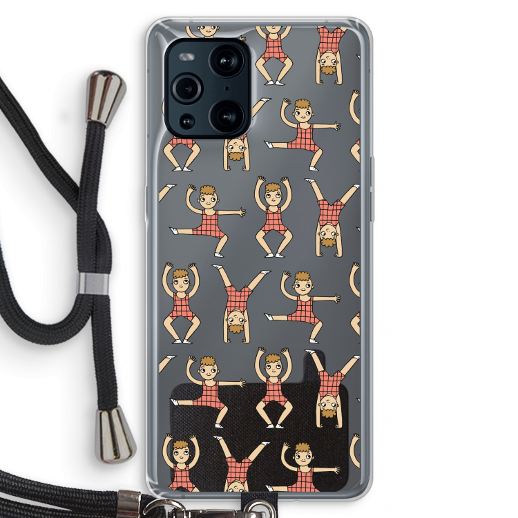 Gymboys: Oppo Find X3 Pro Transparant Hoesje met koord