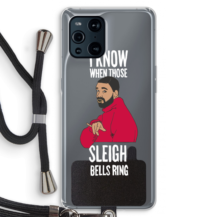 Sleigh Bells Ring: Oppo Find X3 Pro Transparant Hoesje met koord
