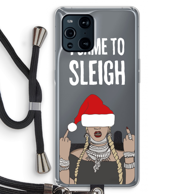 Came To Sleigh: Oppo Find X3 Pro Transparant Hoesje met koord