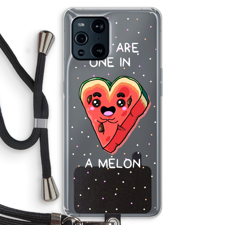 One In A Melon: Oppo Find X3 Pro Transparant Hoesje met koord