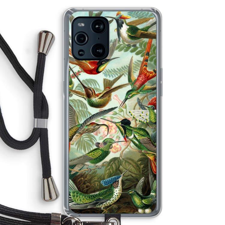Haeckel Trochilidae: Oppo Find X3 Pro Transparant Hoesje met koord
