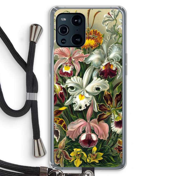 Haeckel Orchidae: Oppo Find X3 Pro Transparant Hoesje met koord