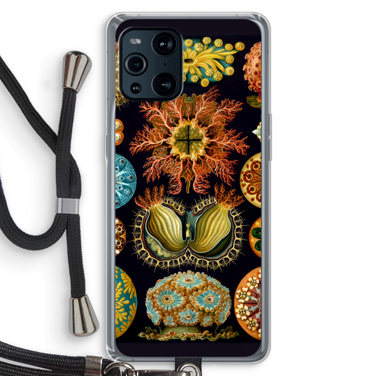 Haeckel Ascidiae: Oppo Find X3 Pro Transparant Hoesje met koord