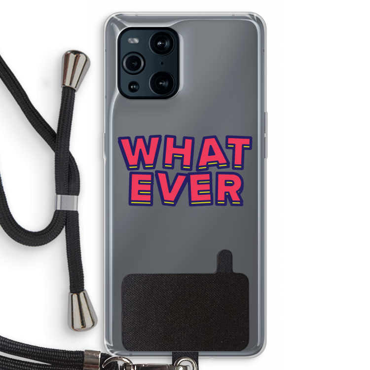 Whatever: Oppo Find X3 Pro Transparant Hoesje met koord