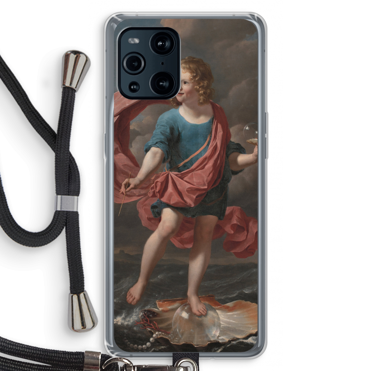 Soap Bubbles: Oppo Find X3 Pro Transparant Hoesje met koord