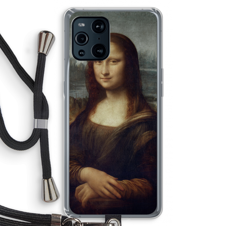 Mona Lisa: Oppo Find X3 Pro Transparant Hoesje met koord