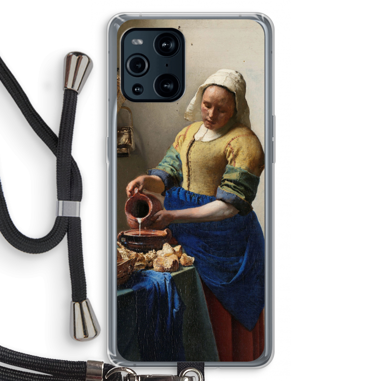 The Milkmaid: Oppo Find X3 Pro Transparant Hoesje met koord