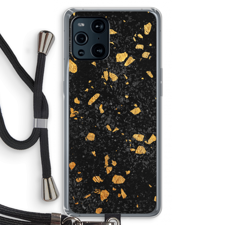 Terrazzo N°7: Oppo Find X3 Pro Transparant Hoesje met koord
