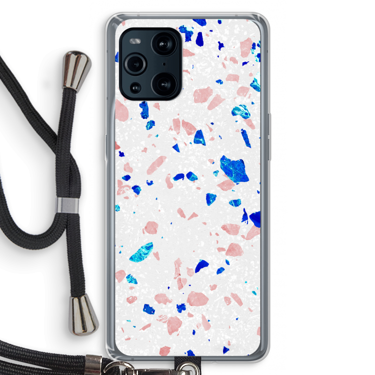 Terrazzo N°6: Oppo Find X3 Pro Transparant Hoesje met koord